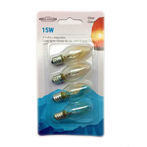 Wholesale Himalayan Salt Lamp (4-Pack) 15 W Replacement Clear Bulbs