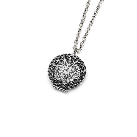 Aromatherapy Mandala Silver Locket Necklaces