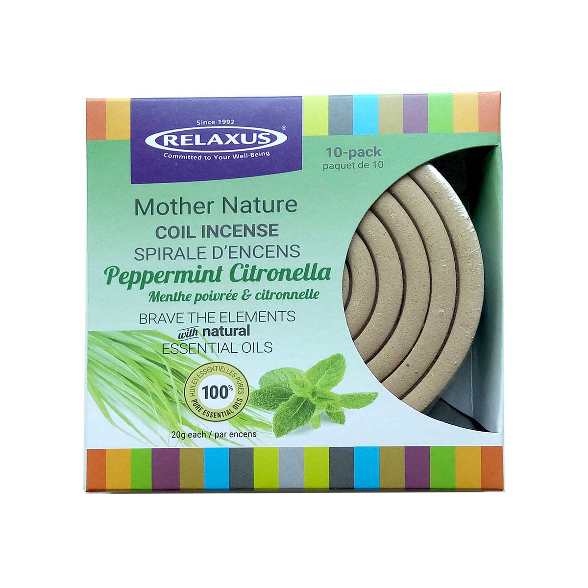 Wholesale Peppermint Citronella Incense Coil (10 count) Prepack of 12