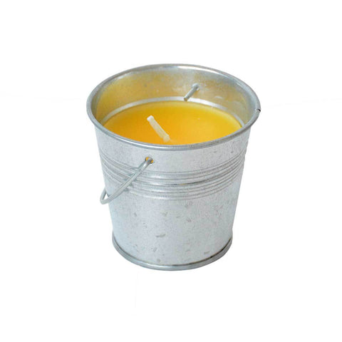 Wholesale Peppermint Citronella Infused Candle In a Metal Bucket Prepack of 12