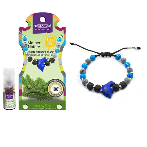 Kids Essential Oil Jewelry Bracelet  with 1.5ml vial of Woodsy Pine
