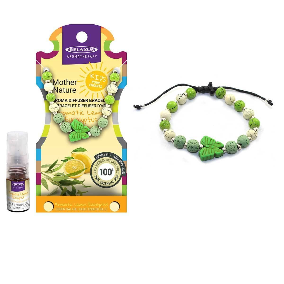 Kids Essential Oil Jewelry Bracelet with 1.5ml vial of Lemon & Eucalyptus