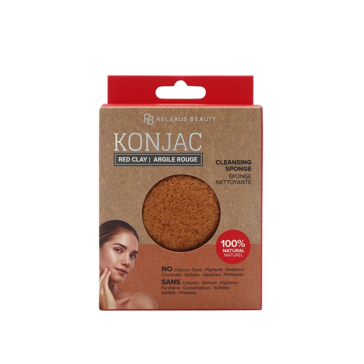 Wholesale Red Clay Konjac Cleansing Sponge