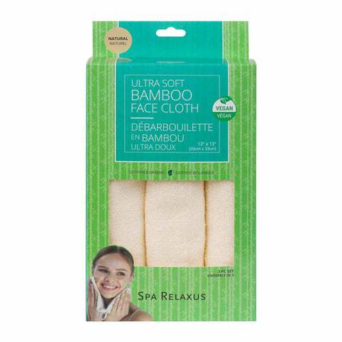 Wholesale Bamboo Terry Face Towels (pack of 3)