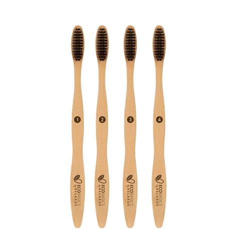 Wholesale Bamboo Toothbrush 4-pk