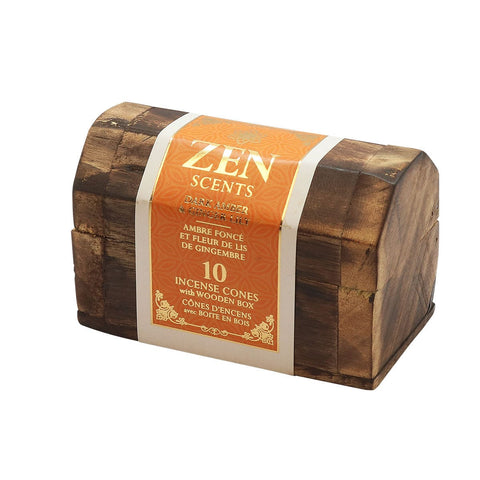 Wholesale Zen Scents Incense Cones Wooden Gift Set Displayer of 12