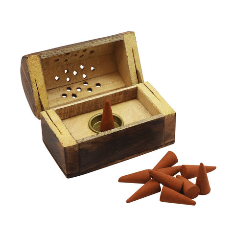 Wholesale Zen Scents Incense Cones Wooden Gift Set Displayer of 12