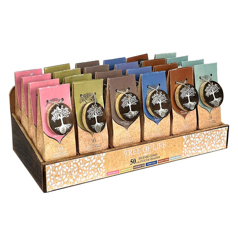 Wholesale Tree of Life Incense Cone Set Displayer of 24