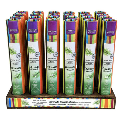 Wholesale Mother Nature Citronella Incense Displayer of 24