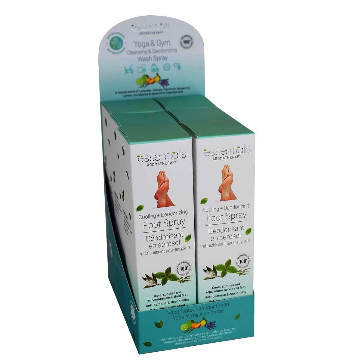Wholesale Yoga & Gym Antimicrobial Wash Spray Displayer of 6