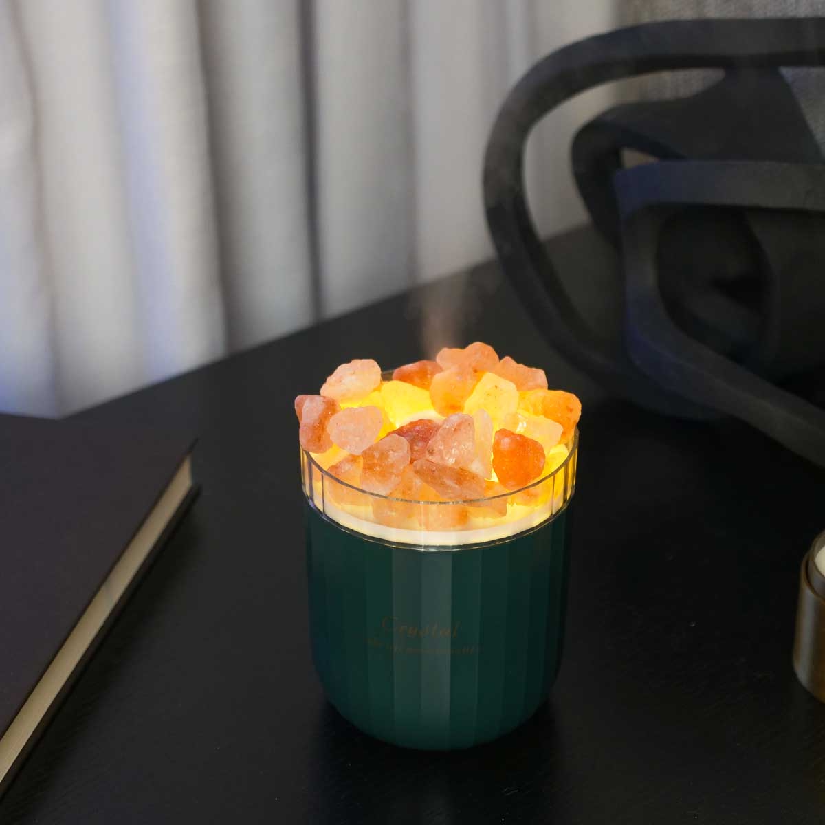Mini Himalayan Salt Diffuser green lifestyle