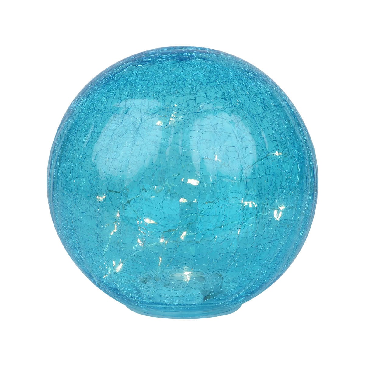 Blue Faerie LED Crackle Glass Globe 20cm