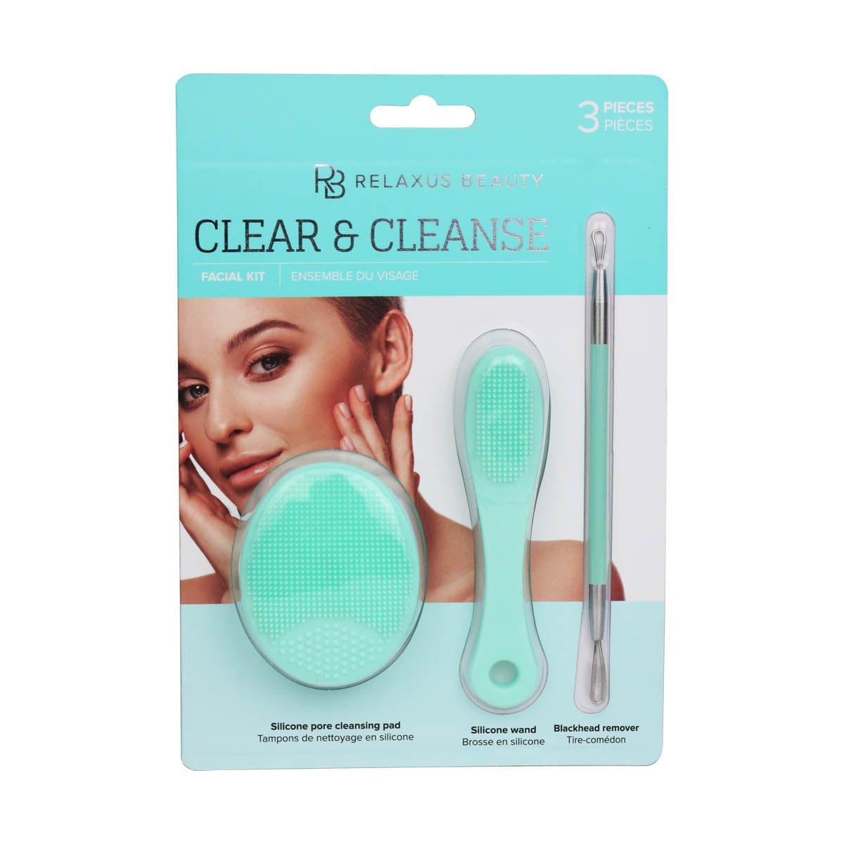 Clear & Cleanse Facial Kit (Set of 3) mint packaging