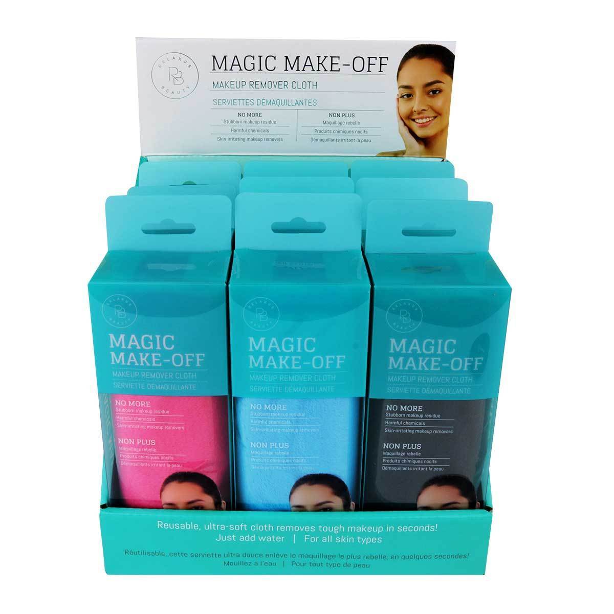 Wholesale Magic Makeup Remover Cloths  Displayer of 12