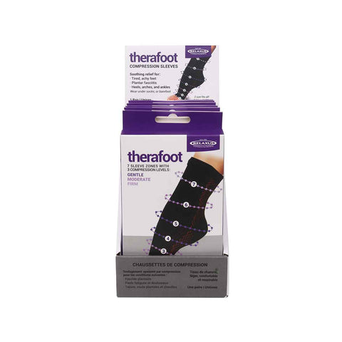 Wholesale Therafoot Compression Foot Sleeve - Displayer of 6
