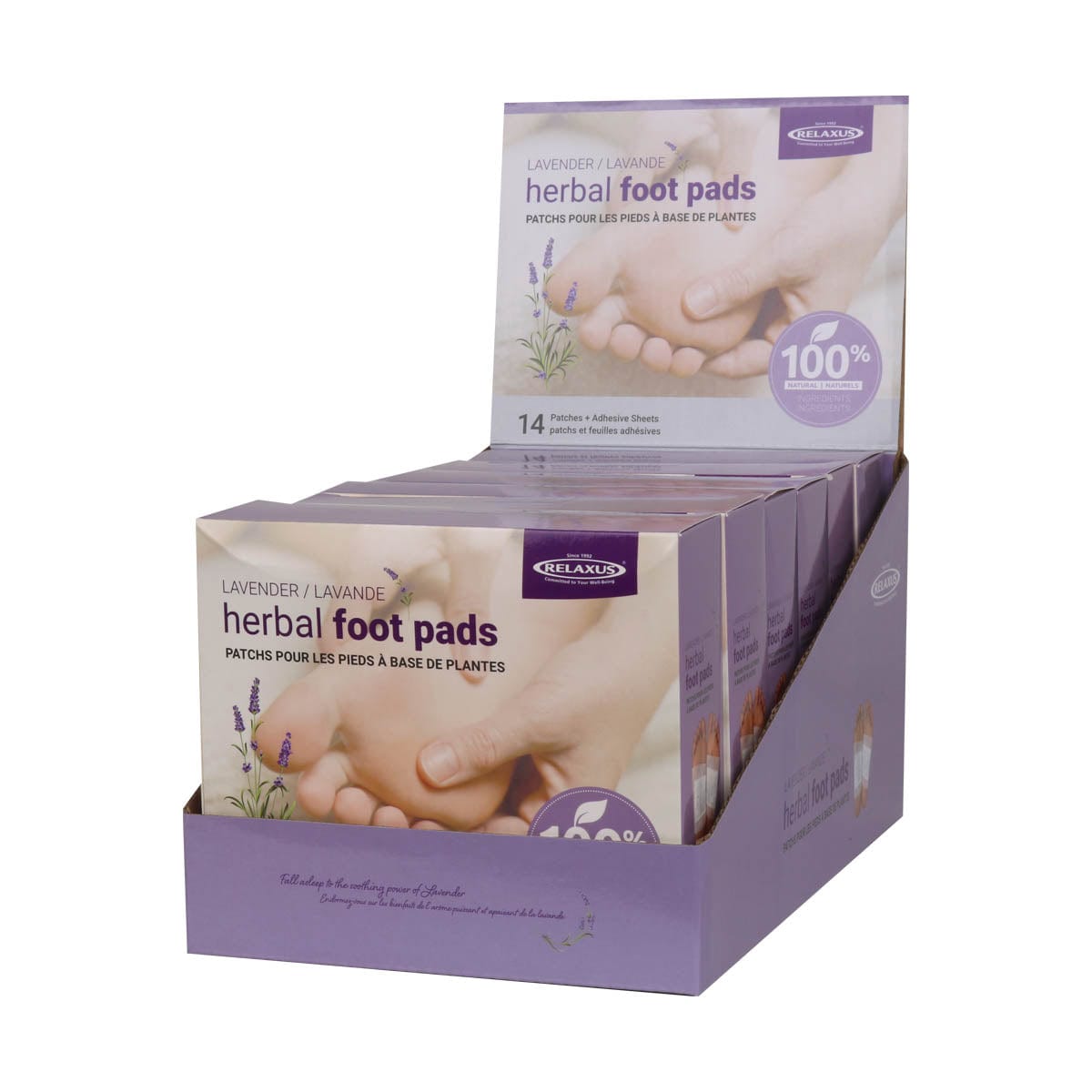 Lavender Herbal Foot Pads Displayer
