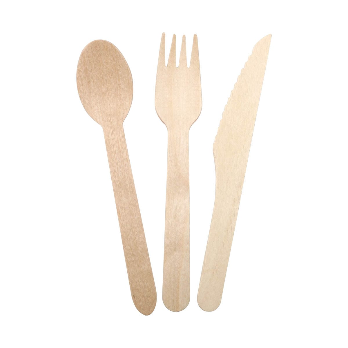 Disposable Wooden Cutlery (100-pack)