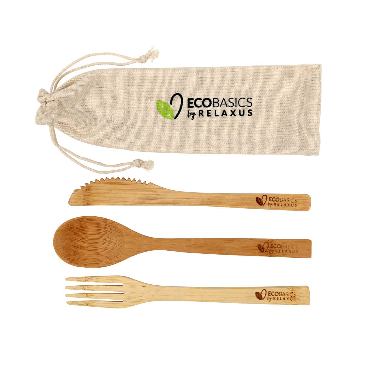 Reusable Bamboo 3-Piece Cutlery Set