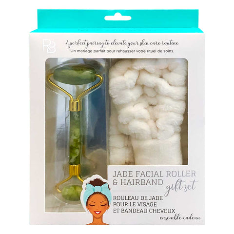 Wholesale Jade Facial Roller & Hairband Set