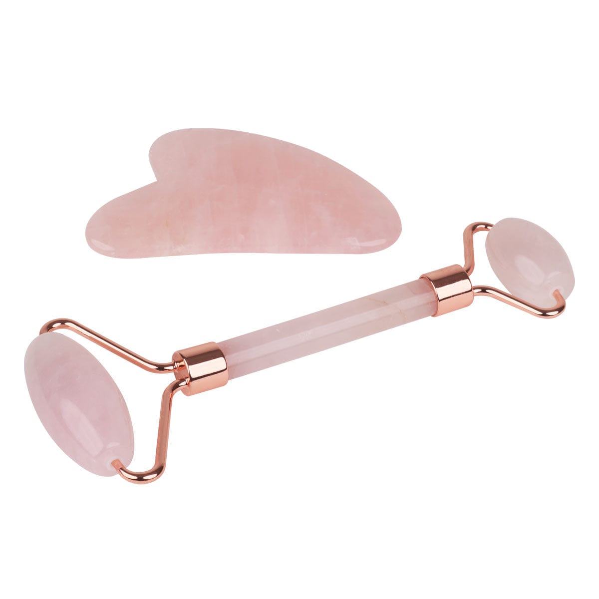 Wholesale Rose Quartz Roller & Gua Sha Facial Massage Set