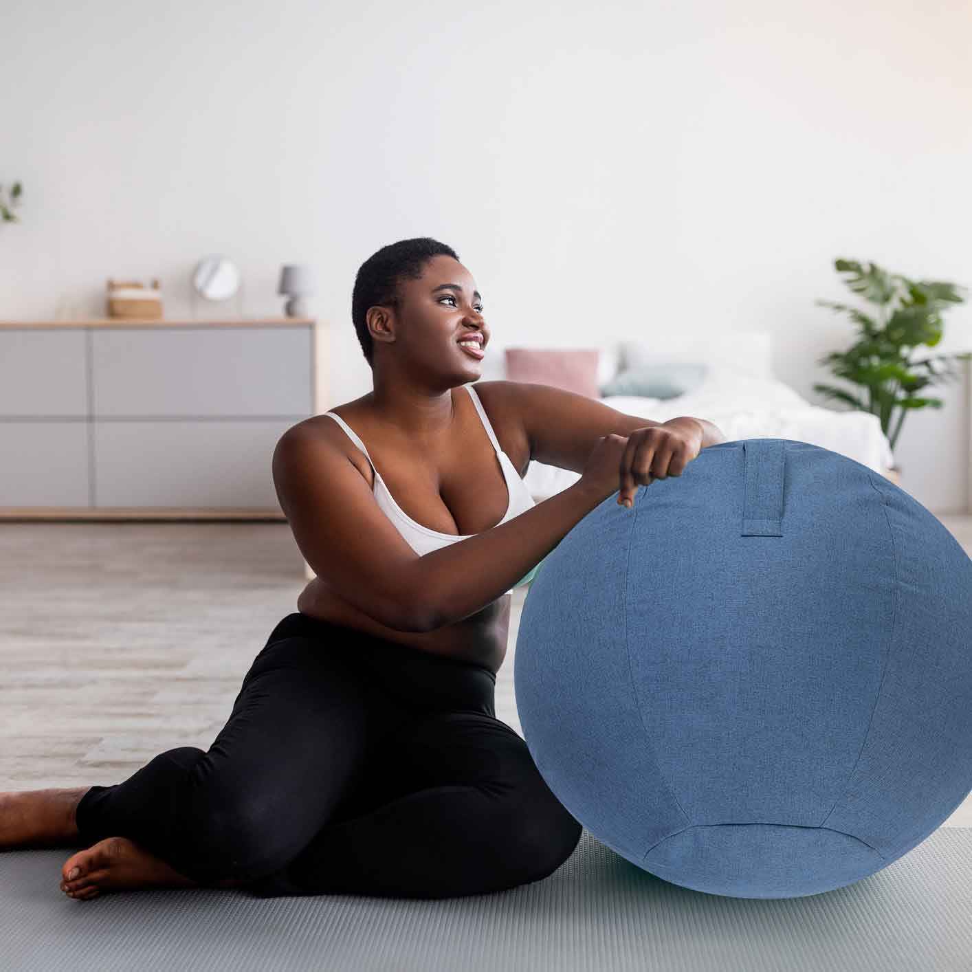 Wholesale Exerfit Yogi Ball with Fabric Cover (Various Colours)